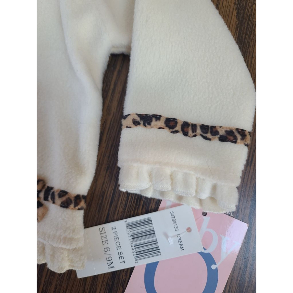 Baby Q Cream Leopard Baby Outfit 6-9M - Picture 8 of 9